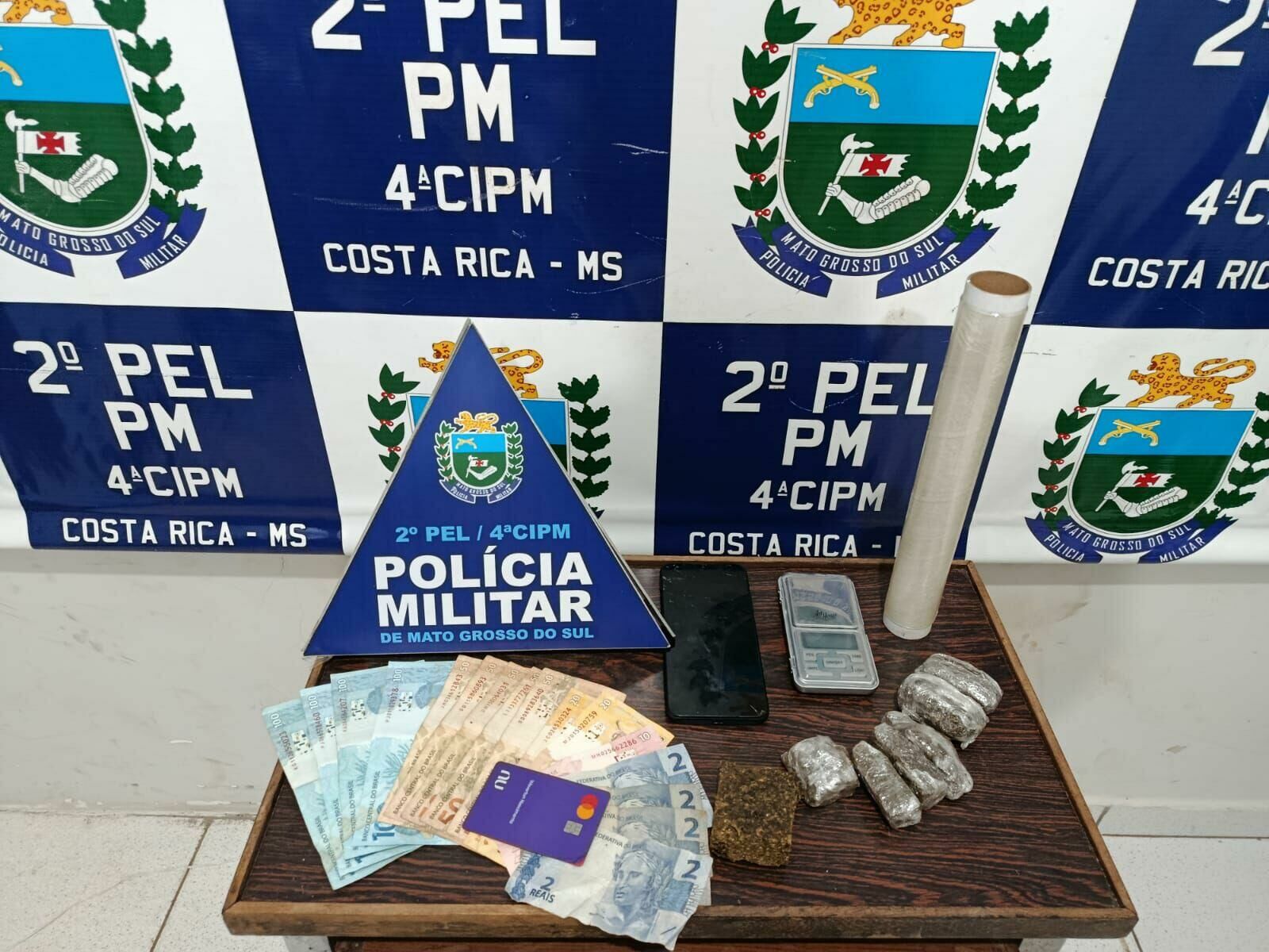 Imagem de compartilhamento para o artigo Após denúncia anônima, homem é preso com drogas e balança de precisão em Costa Rica da MS Todo dia